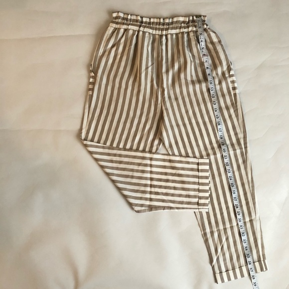 Zara Lightweight Cinched Waist Paperbag Pants - Picture 7 of 8